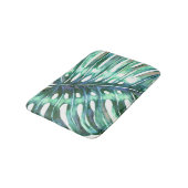 Green monstera palm leaf modern tropisch badmat (Gekanteld)