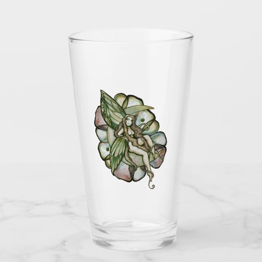Green Moon Fairy Flower MoonChild Fairies Glas (Voorkant)