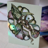 Green Moon Fairy Flower MoonChild Fairies Kaart