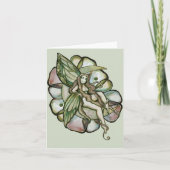Green Moon Fairy Flower MoonChild Fairies Kaart (Voorkant)