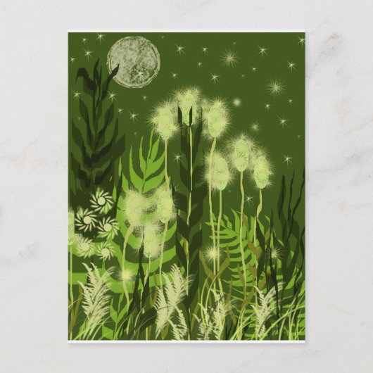 Green Moon Fantasy Briefkaart (Voorkant)