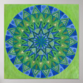 Green Moon Mandala Poster (Voorkant)