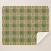 Green Moose Beer Pattern Cabin Sherpa Deken (Voorkant (horizontaal))