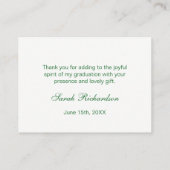 Green Mortar, diploma Afstuderen Bedankt Visitekaartje (Achterkant)