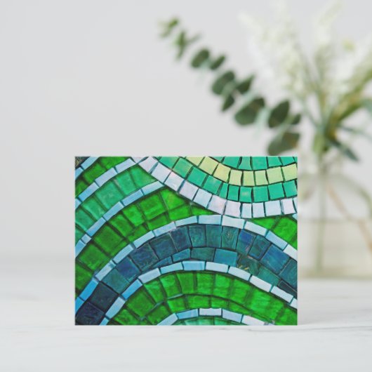 Green Mosaic Briefkaart (Staand voorkant)