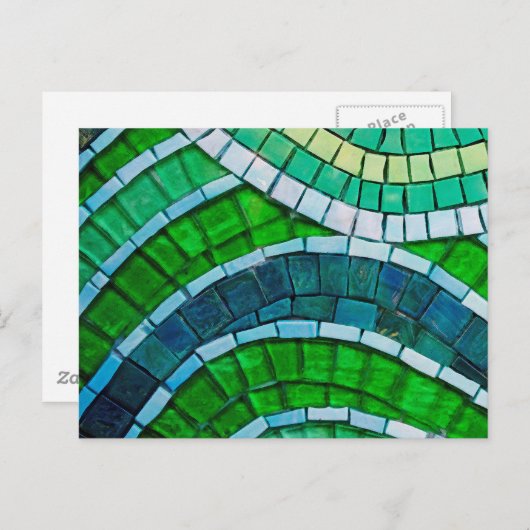 Green Mosaic Briefkaart (Voorkant / Achterkant)