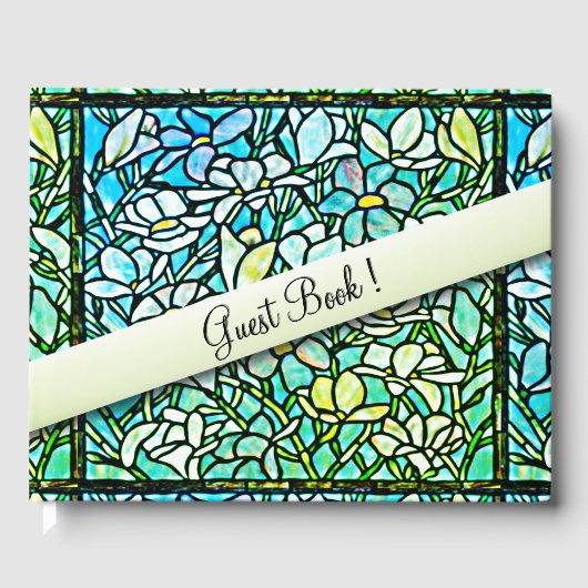 Green Mosaic Floral Gastenboek (Voorkant)