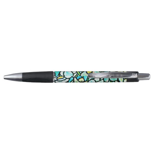 Green Mosaic Floral Pen (Achterkant)