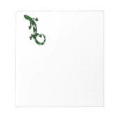 Green Mosaic Pattern Gecko Lizard Reptile Art Notitieblok (Voorkant)