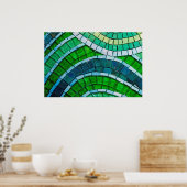 Green Mosaic Poster (Keuken)