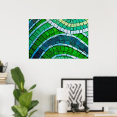 Green Mosaic Poster (Thuiskantoor)