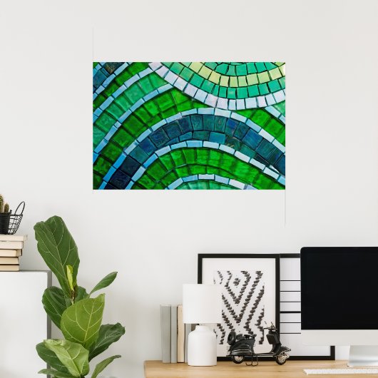 Green Mosaic Poster (Thuiskantoor)
