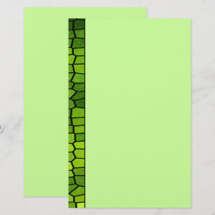 Green Mosaic Stationery Briefpapier