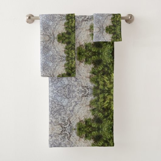 Green Moss & Earth Natuur Art Bad Handdoek (Insitu)