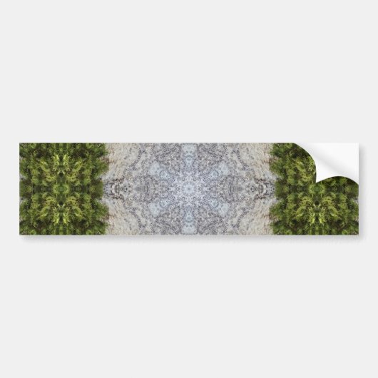 Green Moss & Earth Natuur Art Bumpersticker (Voorkant)