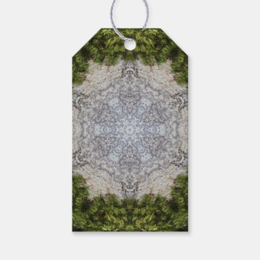 Green Moss & Earth Natuur Art Cadeaulabel (Voorkant)