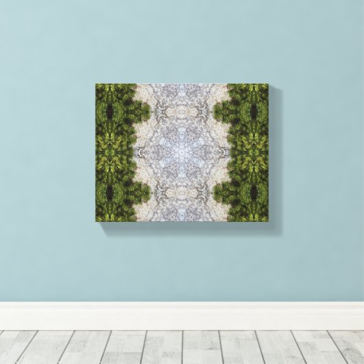 Green Moss & Earth Natuur Art Canvas Afdruk (Insitu (Houten vloer))