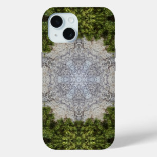 Green Moss & Earth Natuur Art iPhone 15 Case