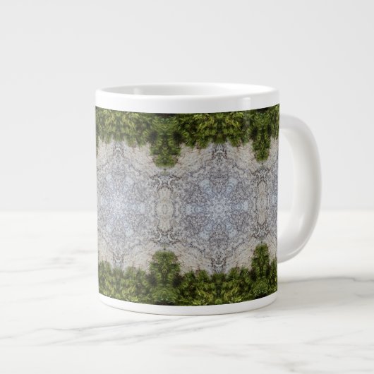 Green Moss & Earth Natuur Art Grote Koffiekop (Voorkant rechts)