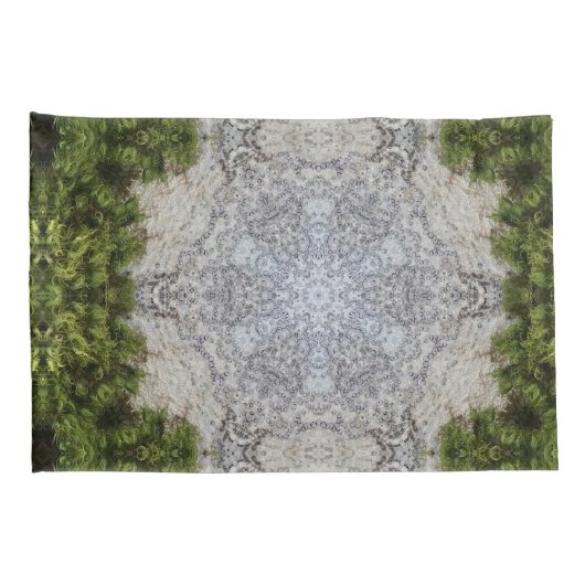 Green Moss & Earth Natuur Art Kussensloop (Achterkant-Rechts)