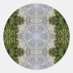 Green Moss & Earth Natuur Art Ronde Sticker