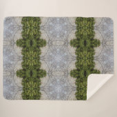 Green Moss & Earth Natuur Art Sherpa Deken (Voorkant (horizontaal))