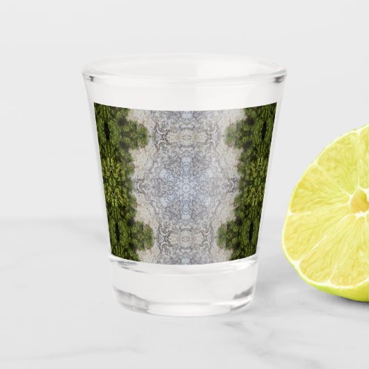 Green Moss & Earth Natuur Art Shot Glas (Voorkant)