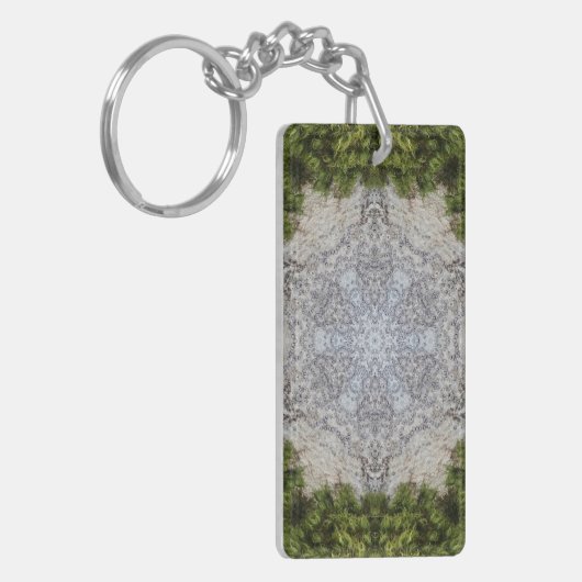 Green Moss & Earth Natuur Art Sleutelhanger (Voorkant Links)