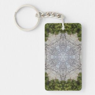 Green Moss & Earth Natuur Art Sleutelhanger
