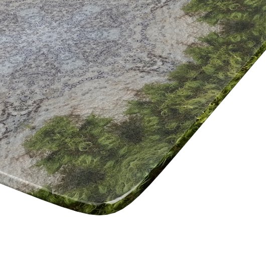 Green Moss & Earth Natuur Art Snijplank (Hoek)