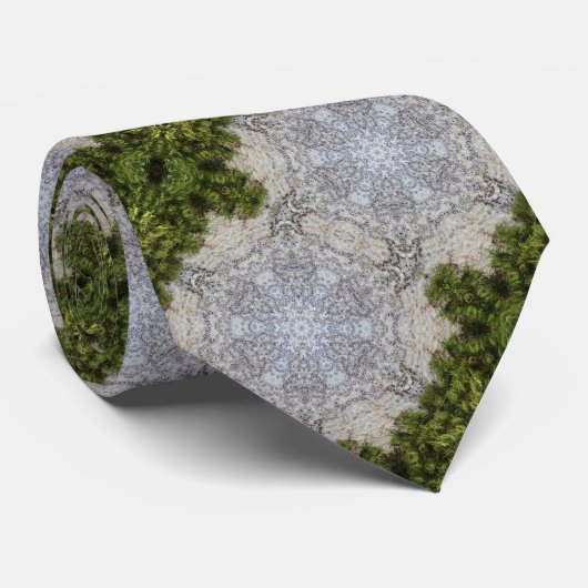 Green Moss & Earth Natuur Art Stropdas (Opgerold)