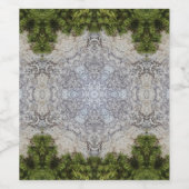 Green Moss & Earth Natuur Art Wijn Etiket (Enkel label)