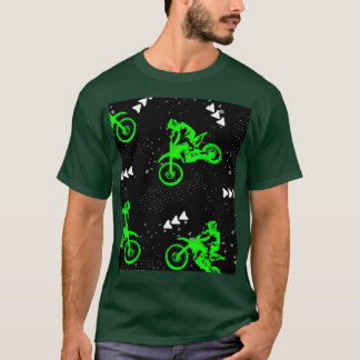Green Motocross Rider T-shirt