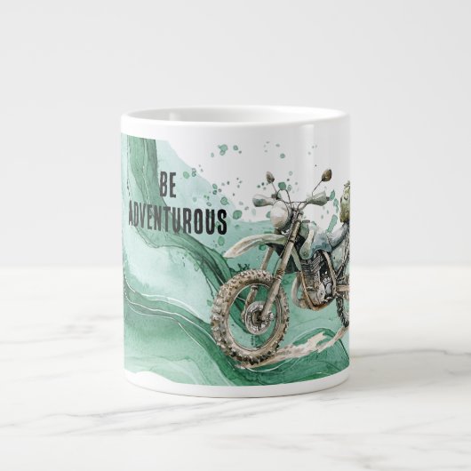 Green Motorcycle Adventure Grote Koffiekop (Voorkant)
