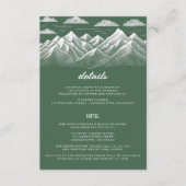 Green Mountain bruiloft Informatiekaartje (Voorkant)