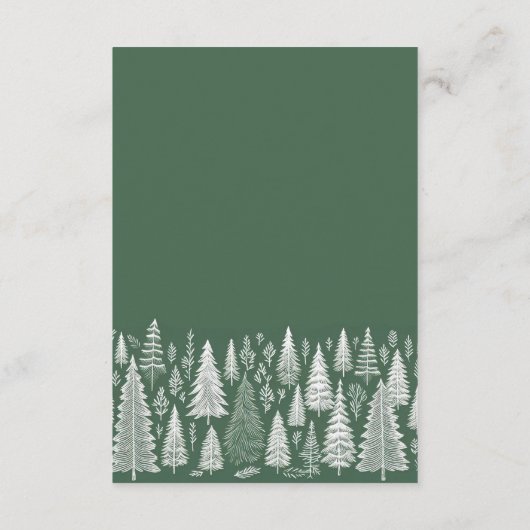 Green Mountain bruiloft Informatiekaartje (Achterkant)