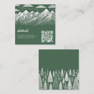 Green Mountain bruiloft Informatiekaartje