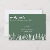 Green Mountain bruiloft RSVP Kaartje (Voorkant)