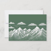 Green Mountain bruiloft RSVP Kaartje (Achterkant)