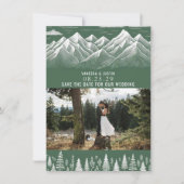 Green Mountain bruiloft Save The Date (Voorkant)