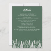 Green Mountain bruiloft uitnodiging met details (Achterkant)