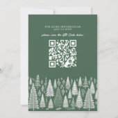Green Mountain bruiloft uitnodiging met QR-code (Achterkant)