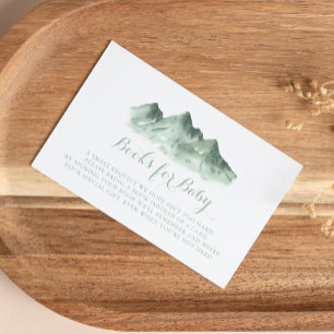 Green Mountain Country Baby shower Boekaanvraag Informatiekaartje