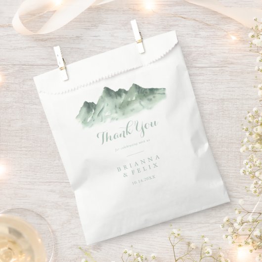 Green Mountain Country Bedankt bruiloft Bedankzakje (Geknipt)