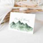 Green Mountain Country Bridal Party Dank u Bedankkaart<br><div class="desc">Deze groene berg land bruids partij dank u kaart is perfect voor een rustieke bruiloft. Het ontwerp is voorzien van een waterverf handbeschilderde groene berg,  die een landelijk thema inspireert.</div>