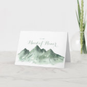 Green Mountain Country Bridal Party Dank u Bedankkaart (Voorkant)