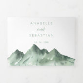 Green Mountain Country bruiloft Drieluik Uitnodiging (Cover)