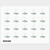 Green Mountain Country Bruiloft Envelop Afdichting Ronde Sticker (Vel)