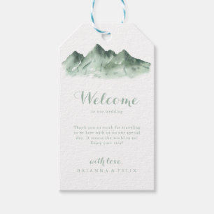 Green Mountain Country Bruiloft Welkom Cadeaulabel