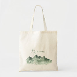 Green Mountain Country Calligraphy Bridesmaid Tote Bag